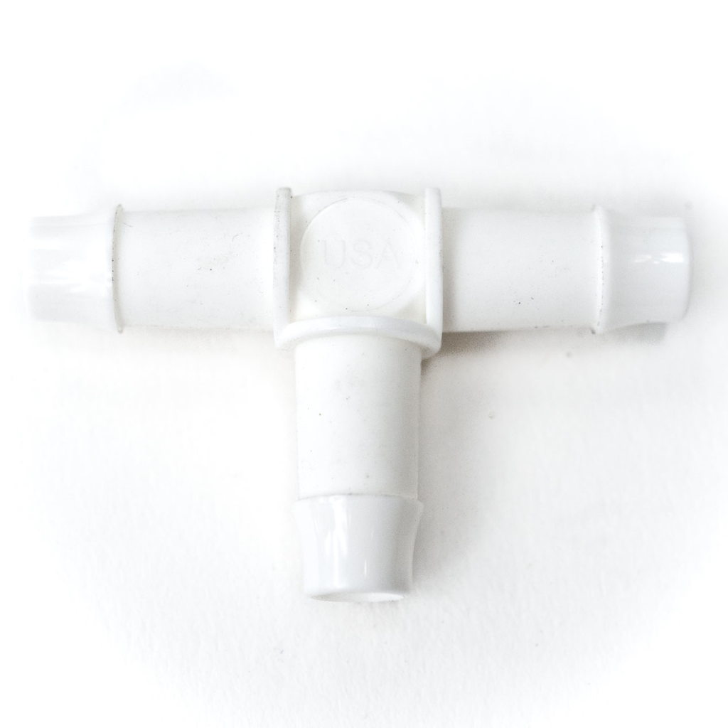 Co2 Tee - Rigid Plastic - 5/16"-Kegging Hardware