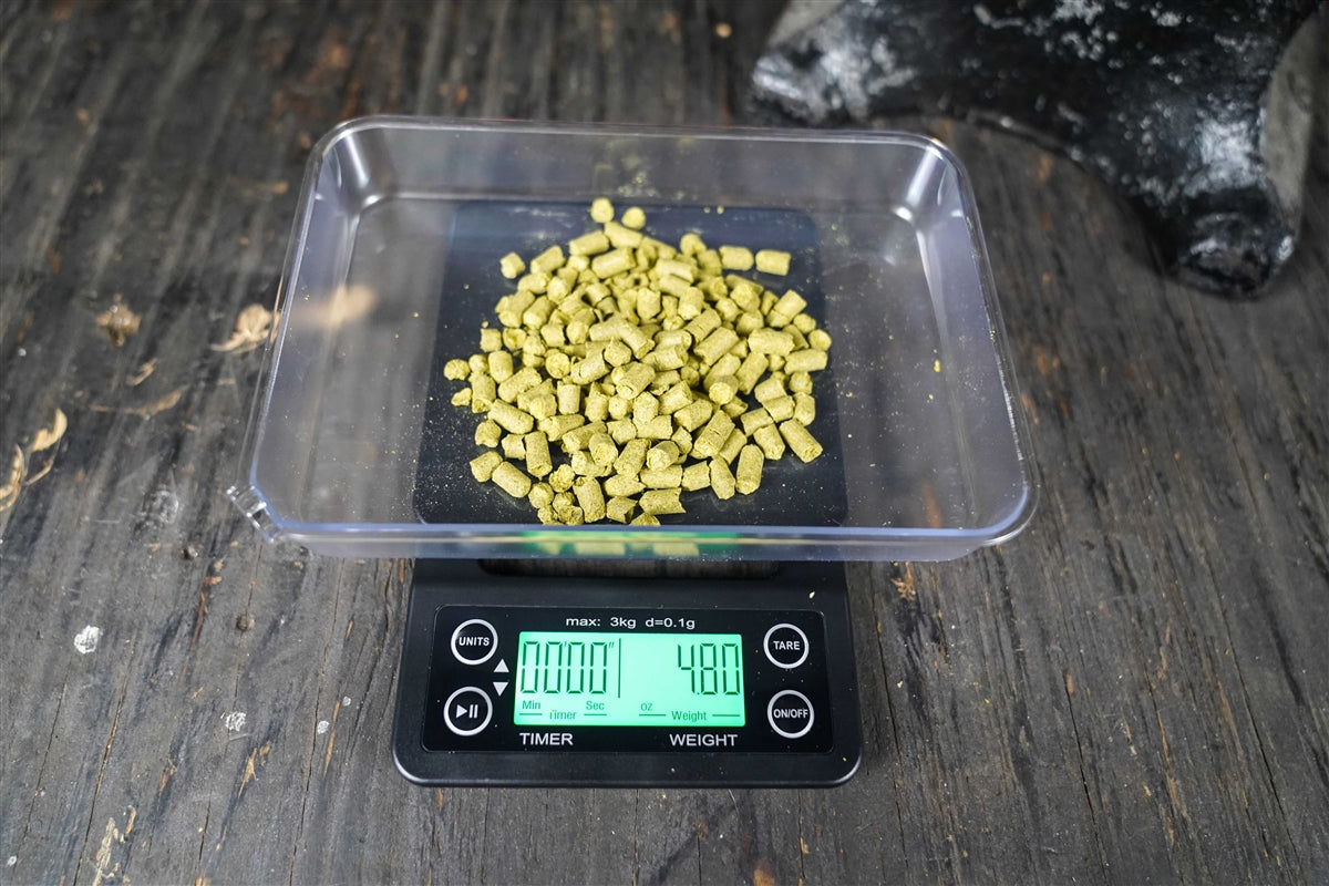 Anvil High Precision Digital Scale - Top with hops