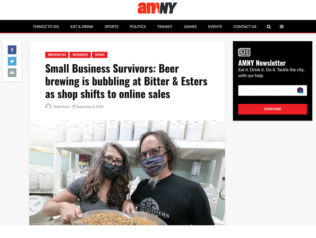Small Business Survivors: Beer brewing is bubbling at Bitter & Esters as shop shifts to online sales