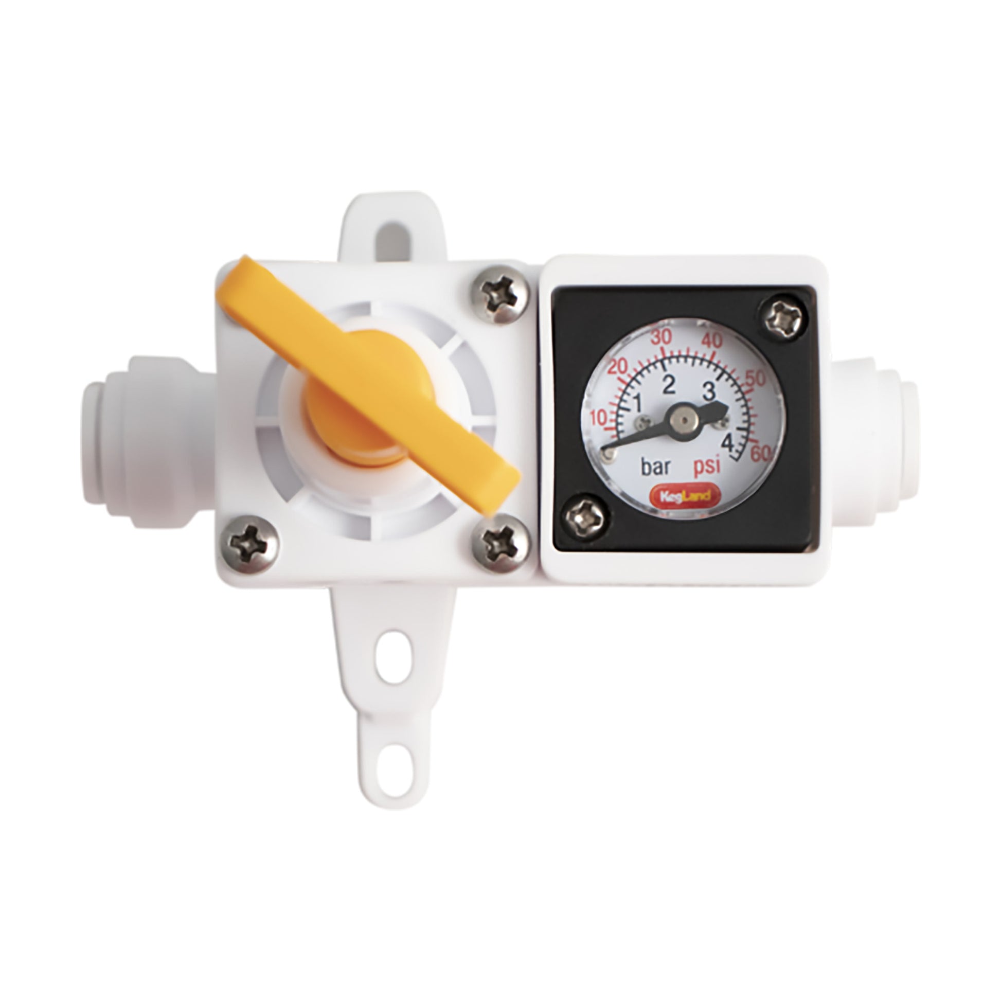 Duotight In-Line Plastic Regulator w/ Pressure Gauge (0-60 psi)