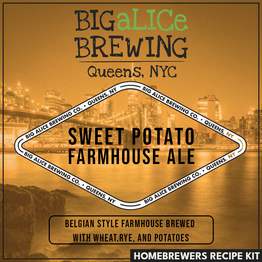 Big Alice Brewing - Queens NYC - Sweet Potato Farmhouse Ale - NYC Brewery Series - Homebrewers Recipe Kit