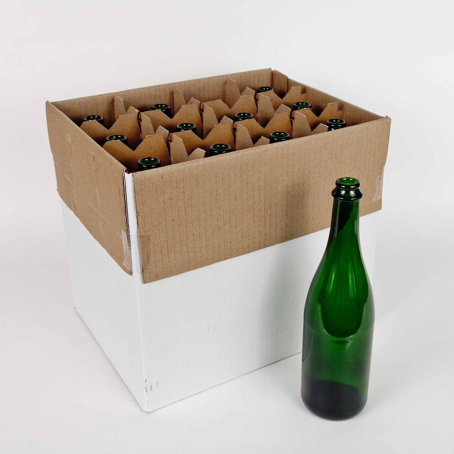 Champagne Bottle - Green - 750ml - Case of 12