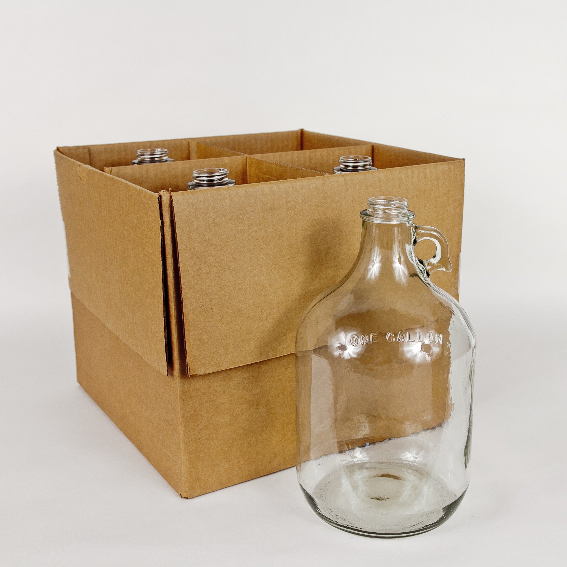 Clear one gallon glass jug 4 Pack