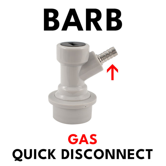 Ball Lock - Quick Disconnect (Gas), 1/4" Barb