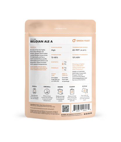 Belgian Ale A - Omega Yeast OYL-024-Yeast