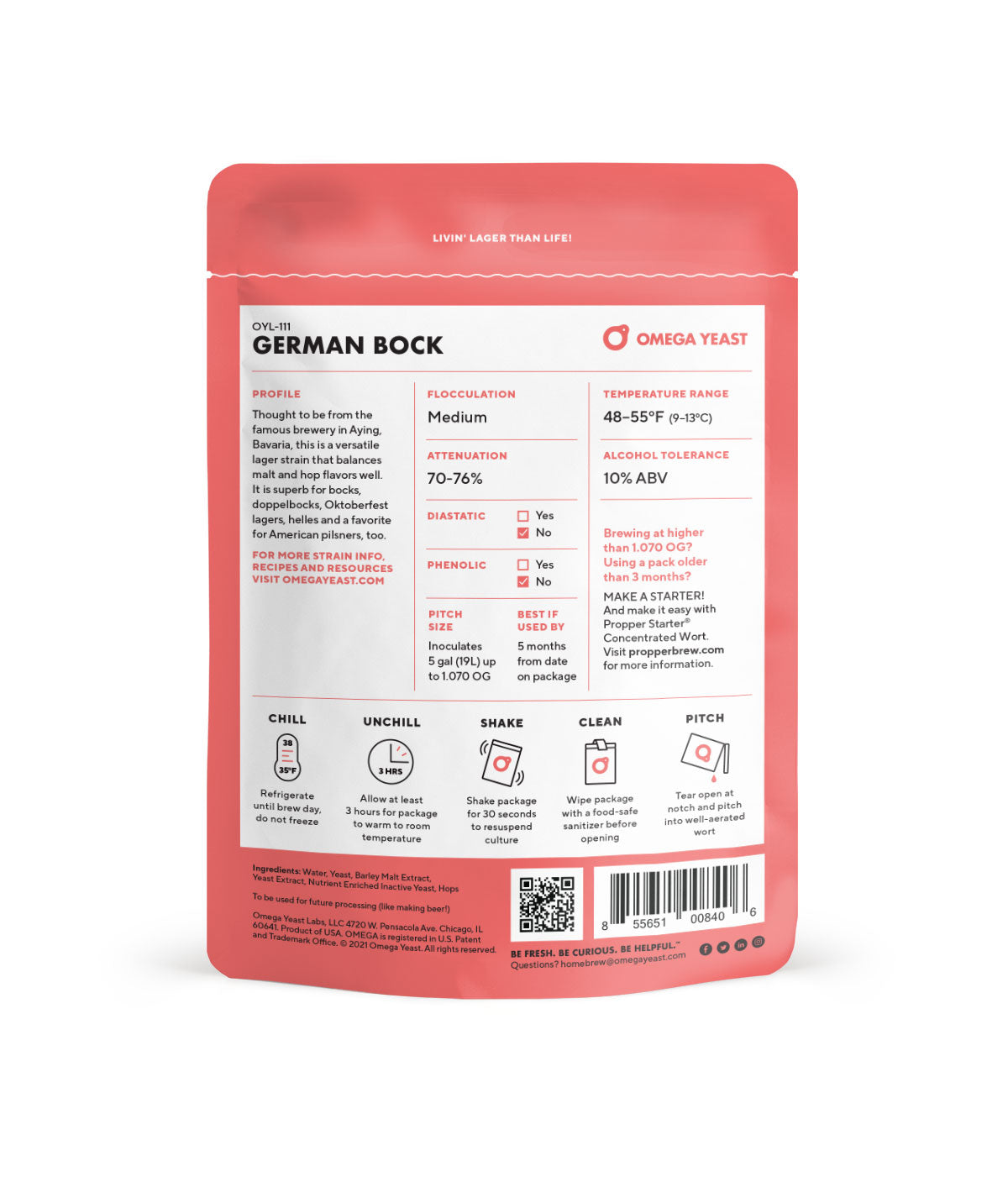 German Bock - Omega Yeast OYL-111-Yeast