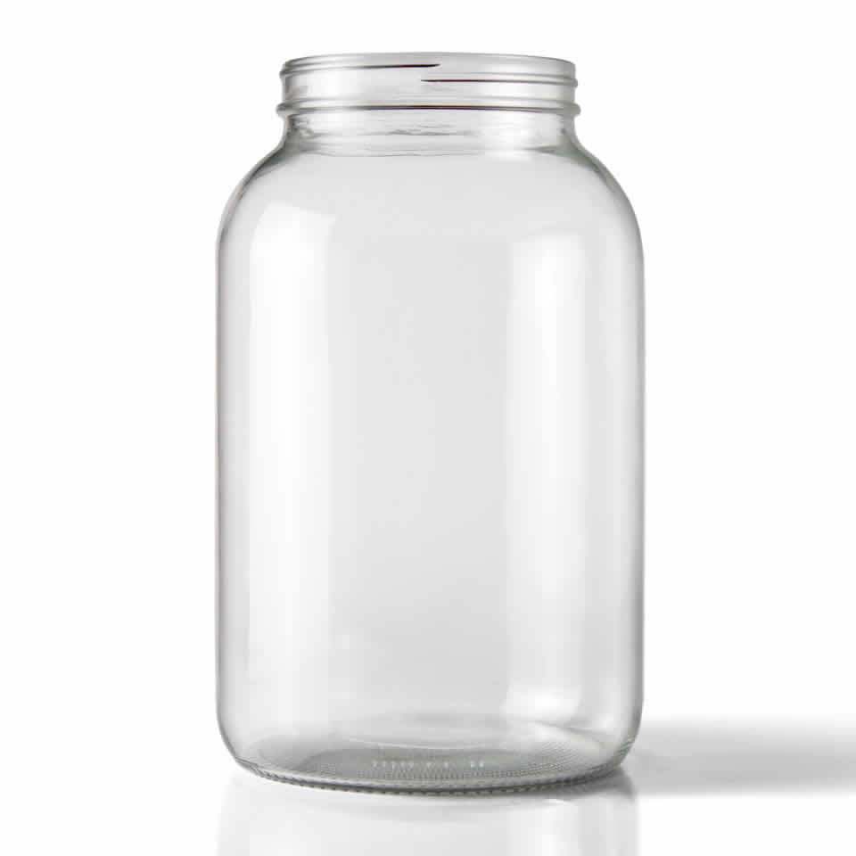 One Gallon Wide Mouth Clear Glass Jar-Equipment