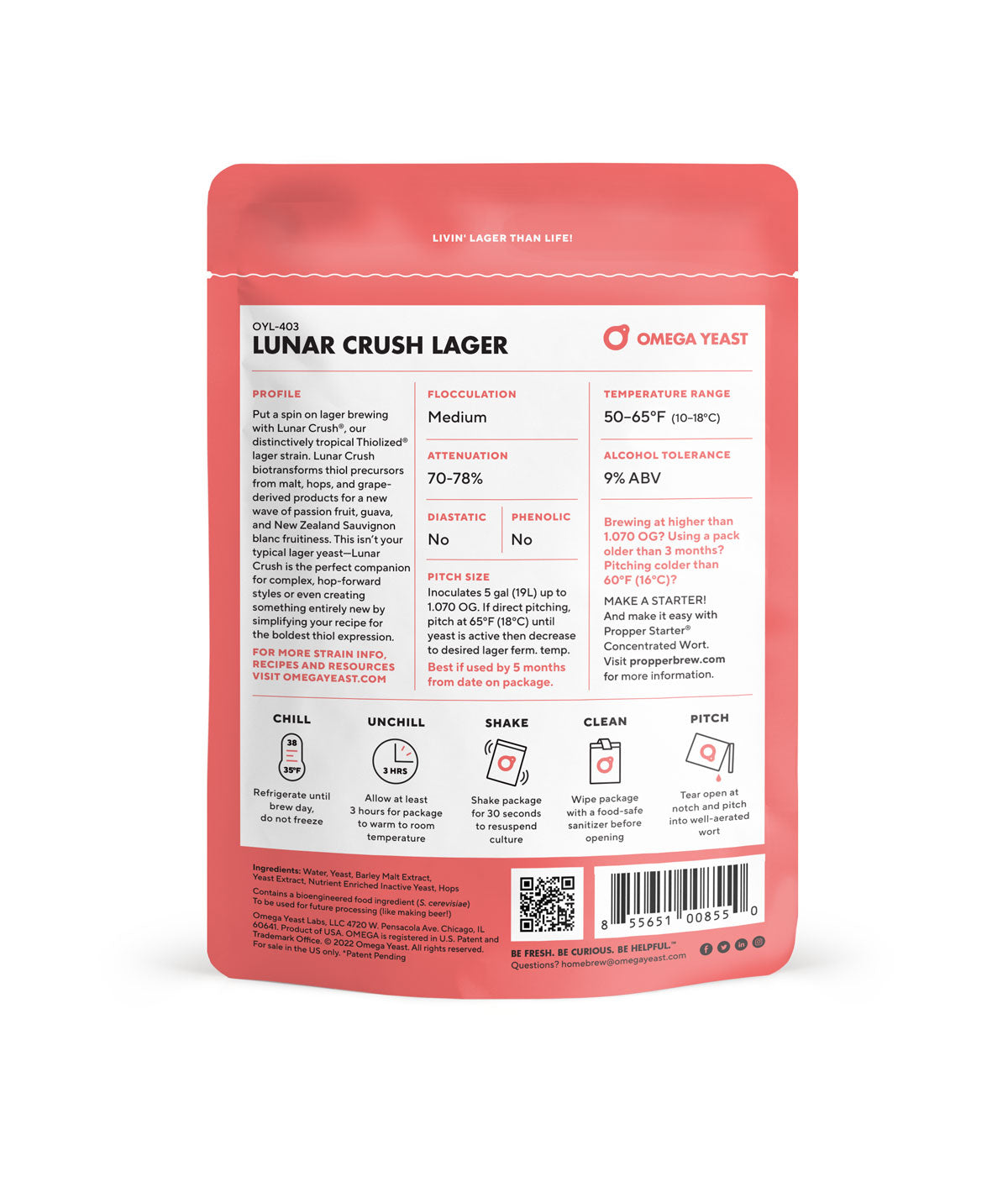 Lunar Crush Lager - Omega Yeast OYL-403