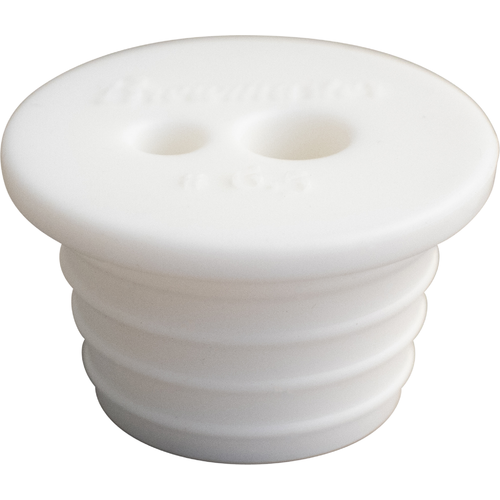 Rubber Stopper Double Drilled #6.5